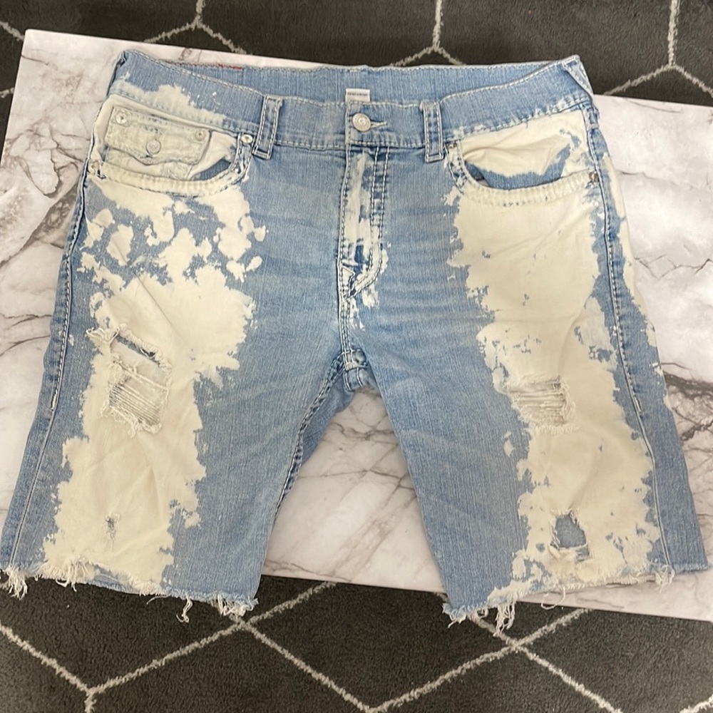 True Religion distressed shorts